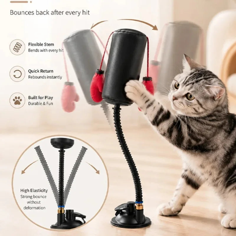 Interactive Cat Boxing Toy,Multifunctional Entertainment for Self-Relaxation Fun Exercise Toy,for Indoor Cats Kitten Activity