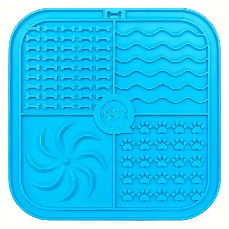 Silicone Dog Licking Mat Bath Peanut Butter Slow Eating Licking Feeder Cat Lickmat Feeding Dog Lick Mat Dog Feeder Pet Supplies