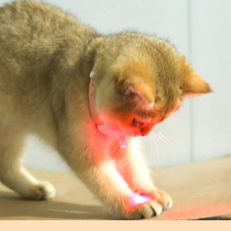 Smart Laser Cat-Teasing Collar Laser Rechargeable Auto Infrared Interactive Pet Kitten Toys for Relieve Anxiety Pet Supplies