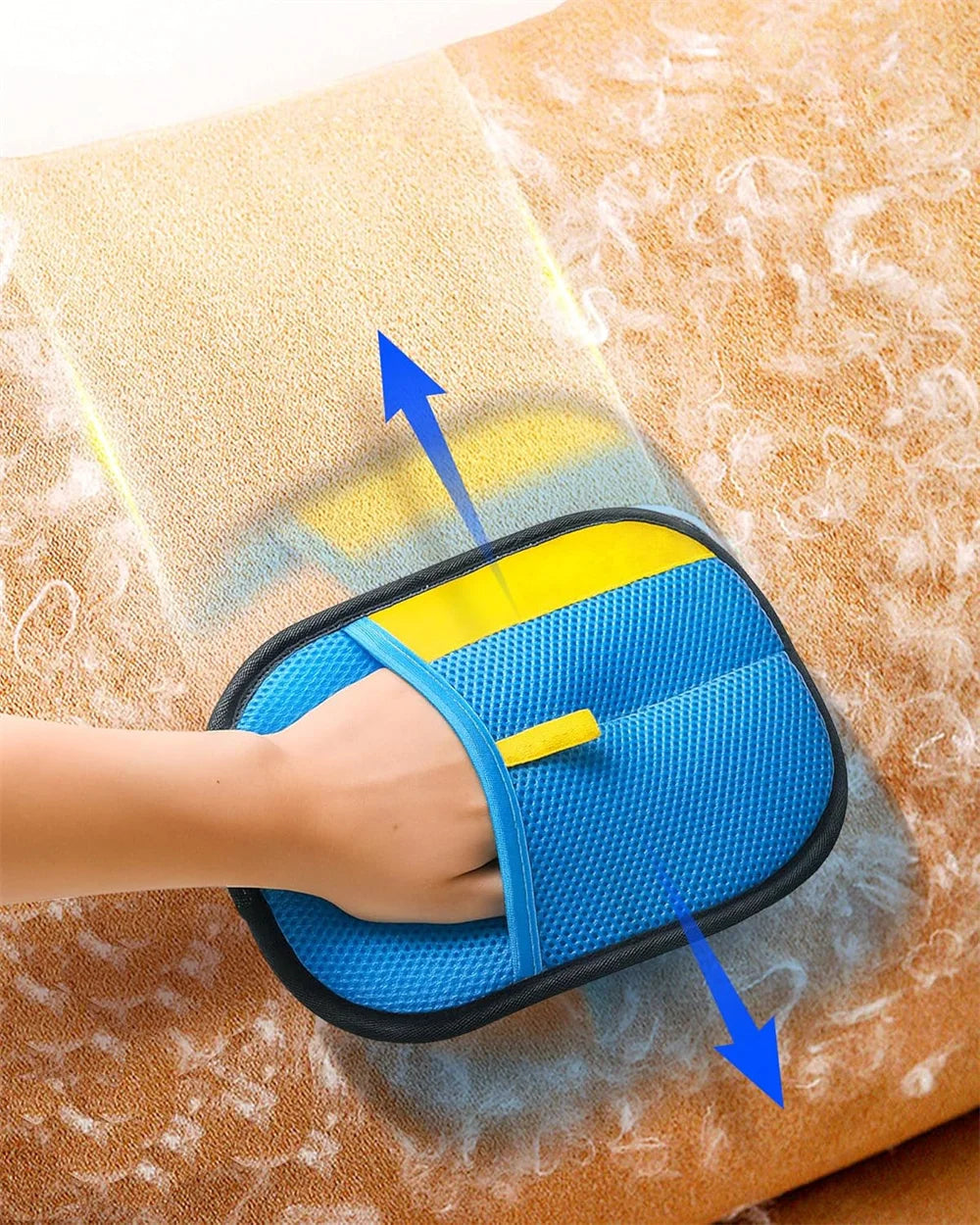 2 Pet Hair Remover Mitt Pet Hair Remover Gloves Deshedding Brush Glove for Dog Cat Rabbit with Long/Short Cortinas Y Alfombras