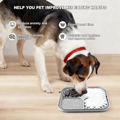 Silicone Pet Lick Mat Slow Food Pad With Suction Cups Anti Choking Dog Feeding Mat Distraction Bath Training Cat Feeder Supplies