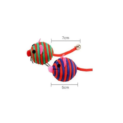 Pet Cat Toys Bell Sound Interactive Cat Toy Mouse Shape Pet Supplies(Random Color)