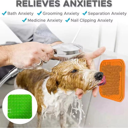 Silicone Pet Lick Mat Slow Food Pad With Suction Cups Anti Choking Dog Feeding Mat Distraction Bath Training Cat Feeder Supplies