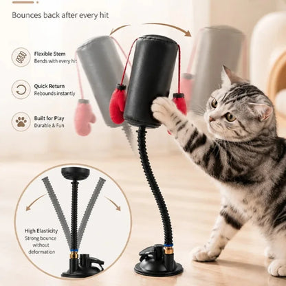Interactive Cat Boxing Toy,Multifunctional Entertainment for Self-Relaxation Fun Exercise Toy,for Indoor Cats Kitten Activity