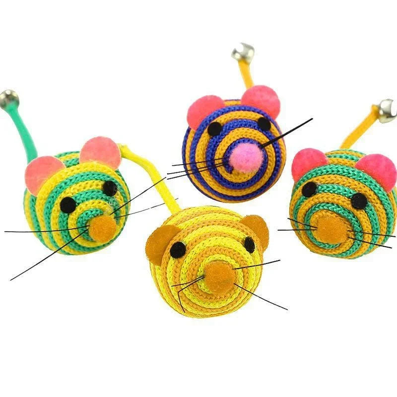 Pet Cat Toys Bell Sound Interactive Cat Toy Mouse Shape Pet Supplies(Random Color)