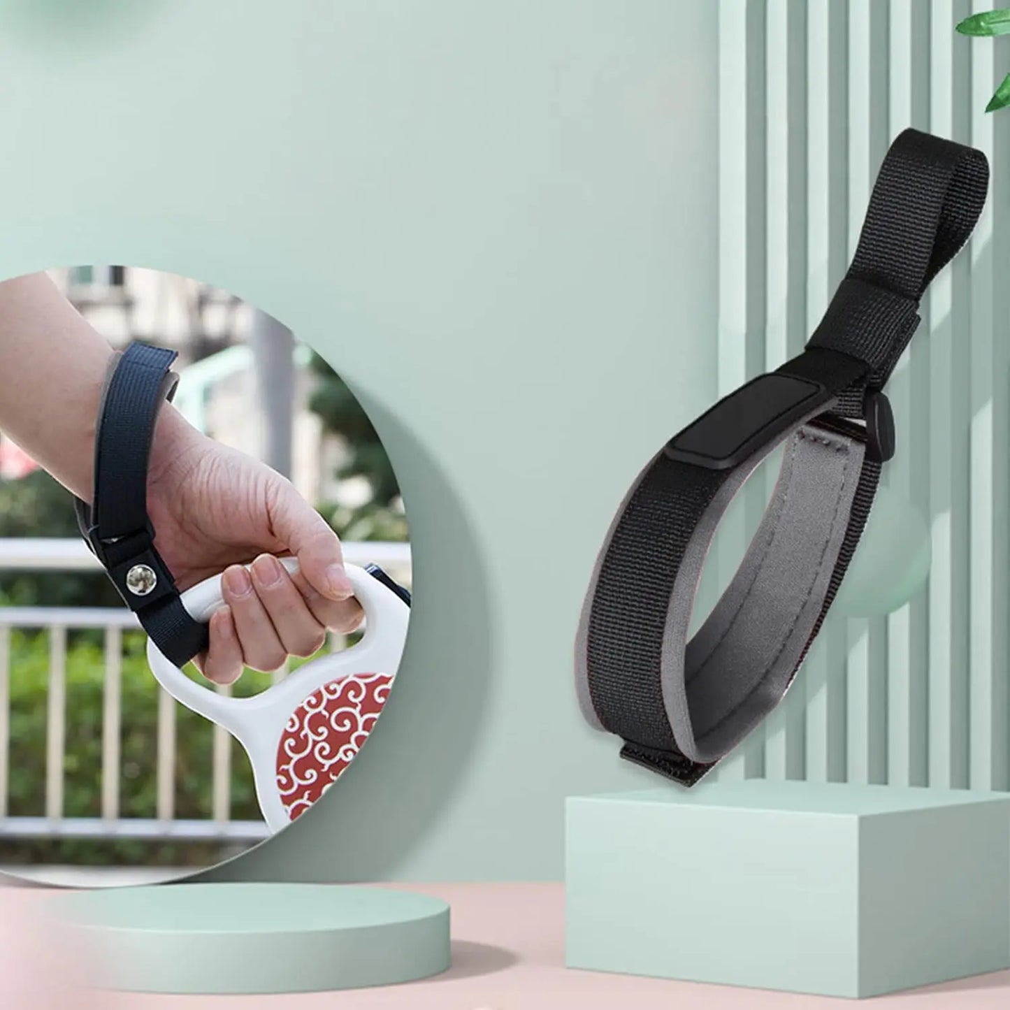 Retractable Dog Leash Add-On Accessory - Hand and Wrist Strap - for Greater Comfort, Loosen Grip for Your Hands and Better Contr