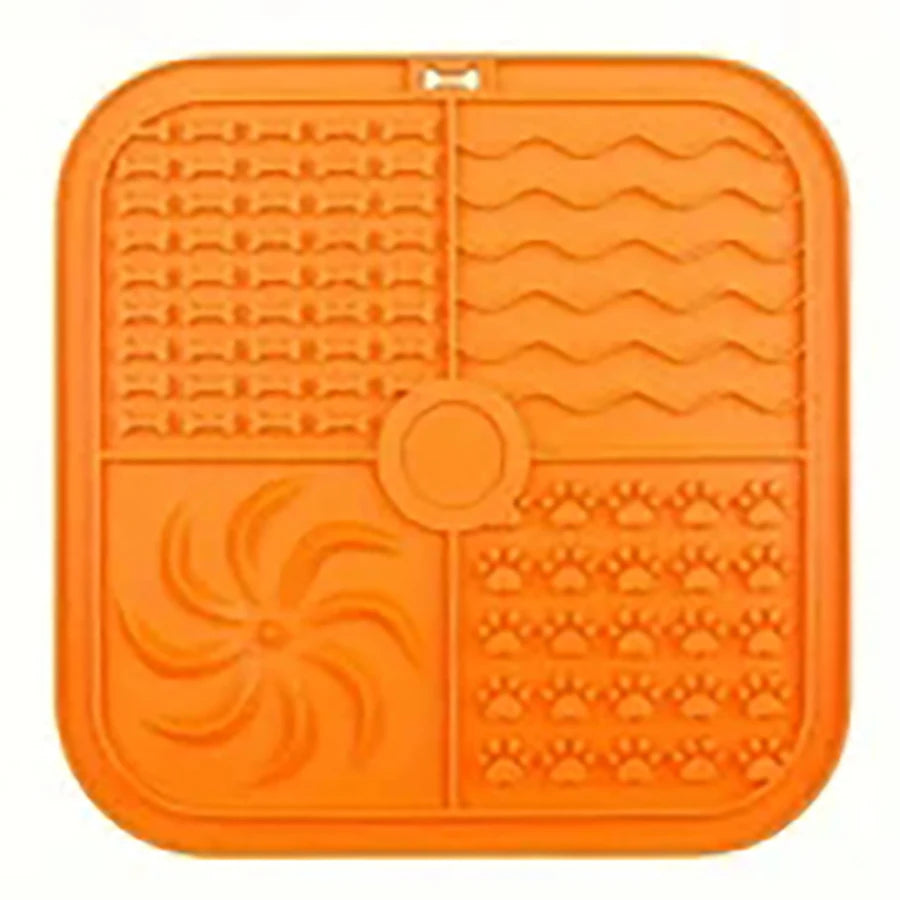 Silicone Dog Licking Mat Bath Peanut Butter Slow Eating Licking Feeder Cat Lickmat Feeding Dog Lick Mat Dog Feeder Pet Supplies