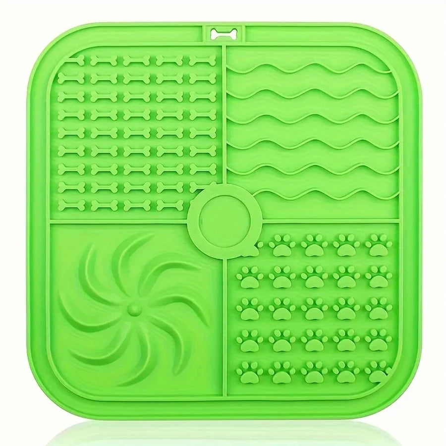 Silicone Dog Licking Mat Bath Peanut Butter Slow Eating Licking Feeder Cat Lickmat Feeding Dog Lick Mat Dog Feeder Pet Supplies
