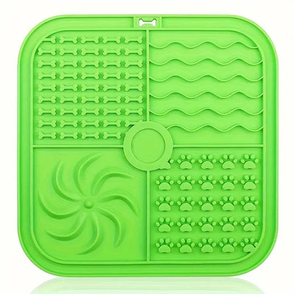 Silicone Dog Licking Mat Bath Peanut Butter Slow Eating Licking Feeder Cat Lickmat Feeding Dog Lick Mat Dog Feeder Pet Supplies