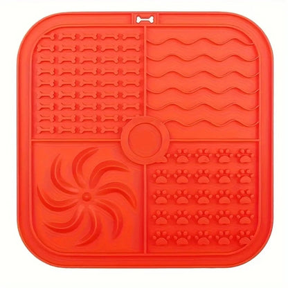 Silicone Dog Licking Mat Bath Peanut Butter Slow Eating Licking Feeder Cat Lickmat Feeding Dog Lick Mat Dog Feeder Pet Supplies