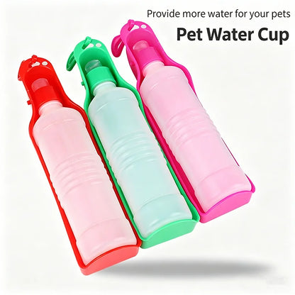 Outdoor Portable Pet Water Bottle Foldable Leakproof Travel Water Dispenser Feeding Cup For Dogs Cats Walking Hiking Supplies
