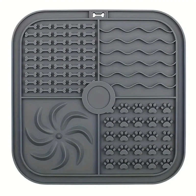 Silicone Dog Licking Mat Bath Peanut Butter Slow Eating Licking Feeder Cat Lickmat Feeding Dog Lick Mat Dog Feeder Pet Supplies