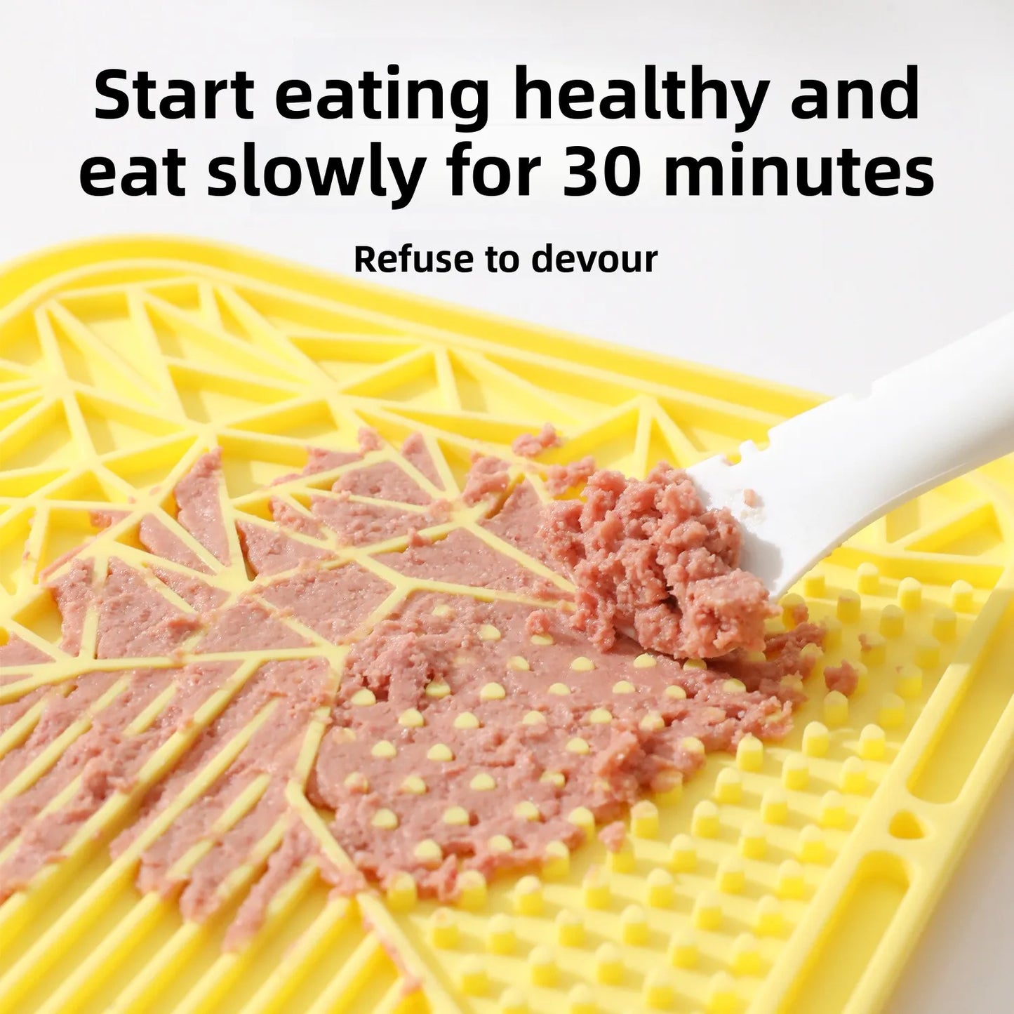 Silicone Slow Feeder Mat with Suction Cups for Dogs Non Slip Pet Feeding Pad Lickable Mush Puree Dish