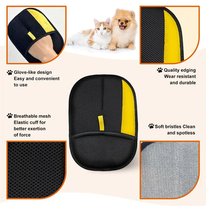 2pcs Pet Hair Remover Mitt Pet Hair Remover Gloves Deshedding Brush Glove for Dog Cat Rabbit with Long/Short Cortinas y Alfombra