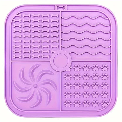 Silicone Dog Licking Mat Bath Peanut Butter Slow Eating Licking Feeder Cat Lickmat Feeding Dog Lick Mat Dog Feeder Pet Supplies