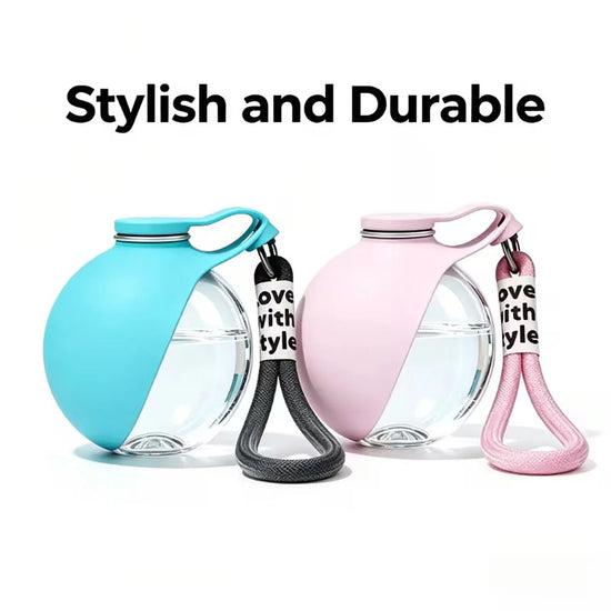 1 Piece of 9.64 Ounce Leak Proof Portable Pet Water Bottle with Lanyard and Dispenser for Outdoor Adventure Travel