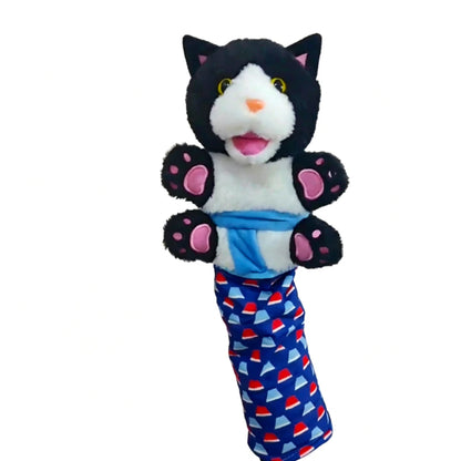 Interactive Cat Puppet Toy - Durable Plush Hand Wrestling Toy with Tough Padding | Safe Play for Mental Stimulation & Bonding