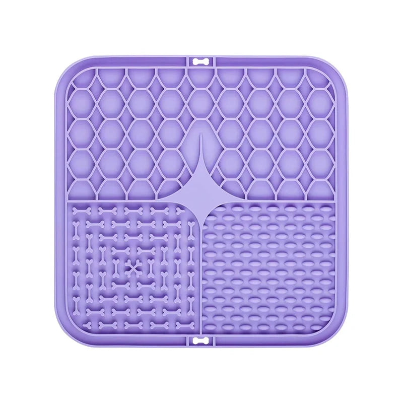 Silicone Pet Lick Mat Slow Food Pad With Suction Cups Anti Choking Dog Feeding Mat Distraction Bath Training Cat Feeder Supplies