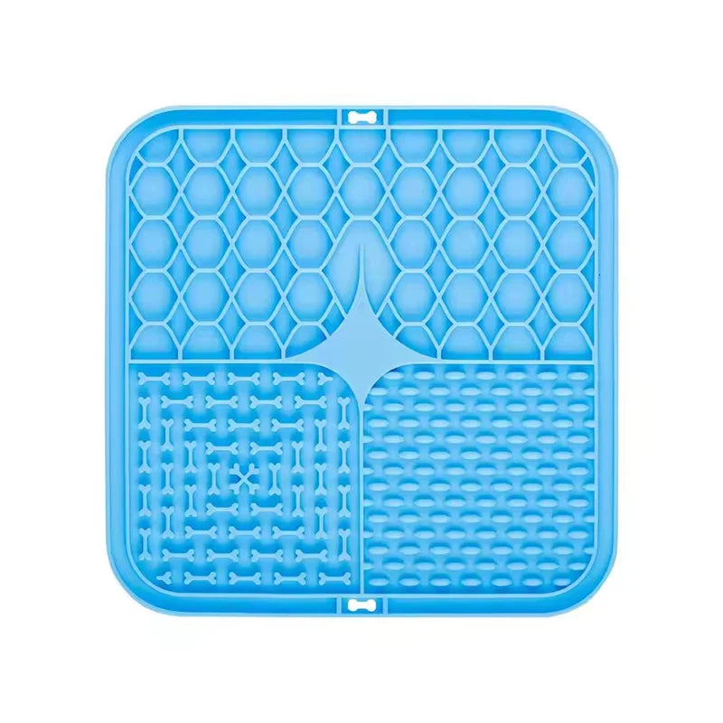 Silicone Pet Lick Mat Slow Food Pad With Suction Cups Anti Choking Dog Feeding Mat Distraction Bath Training Cat Feeder Supplies