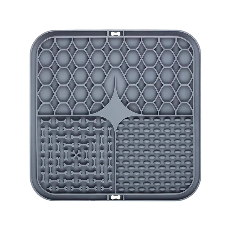 Silicone Pet Lick Mat Slow Food Pad With Suction Cups Anti Choking Dog Feeding Mat Distraction Bath Training Cat Feeder Supplies