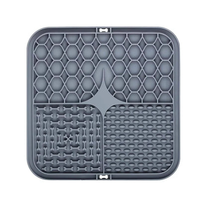 Silicone Pet Lick Mat Slow Food Pad With Suction Cups Anti Choking Dog Feeding Mat Distraction Bath Training Cat Feeder Supplies