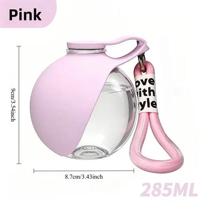 1 Piece of 9.64 Ounce Leak Proof Portable Pet Water Bottle with Lanyard and Dispenser for Outdoor Adventure Travel