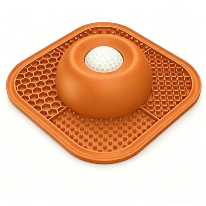 2 in 1 Silicone Slow Feeder Dog Bowl Lick Mat Anti Slip Suction No Spill Food Puzzle For Yogurt Wet Treats