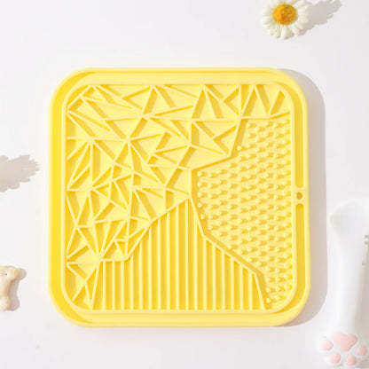 Silicone Slow Feeder Mat with Suction Cups for Dogs Non Slip Pet Feeding Pad Lickable Mush Puree Dish