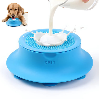 3/4 Cup Silicone Dog Lick Mat Slow Feeder Bowl Strong Suction Anti Choking Pet Feeding Dish for Small Puppies