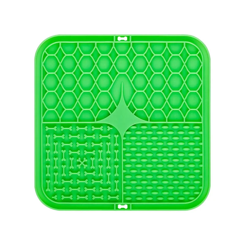 Silicone Pet Lick Mat Slow Food Pad With Suction Cups Anti Choking Dog Feeding Mat Distraction Bath Training Cat Feeder Supplies
