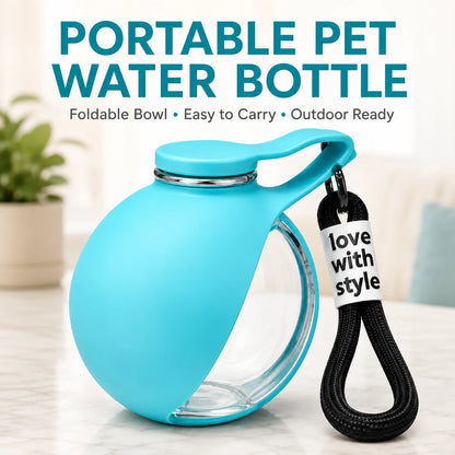 Portable Dog Water Bottle Leakproof Pet Travel Water Dispenser with Bowl for Walking Hiking Outdoor
