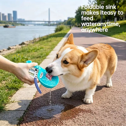 1 Piece of 9.64 Ounce Leak Proof Portable Pet Water Bottle with Lanyard and Dispenser for Outdoor Adventure Travel