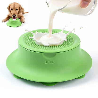 3/4 Cup Silicone Dog Lick Mat Slow Feeder Bowl Strong Suction Anti Choking Pet Feeding Dish for Small Puppies