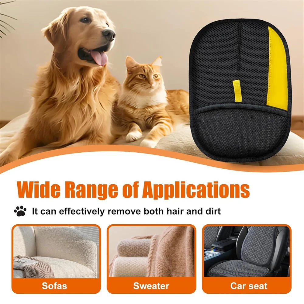 2pcs Pet Hair Remover Mitt Pet Hair Remover Gloves Deshedding Brush Glove for Dog Cat Rabbit with Long/Short Cortinas y Alfombra