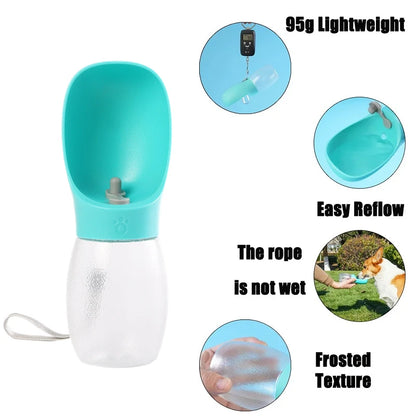 Portable Pet Dog Water Bottle Hiking Outdoor Leakproof Puppy Drinking Bowls for Small Medium Large Dogs Cats Chihuahua Supplies