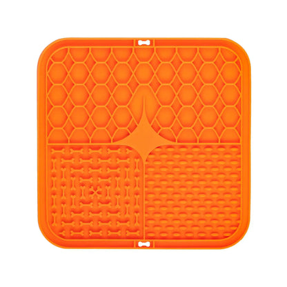 Silicone Dog Lick Mat Anti-Slip Sucker Slow Food Plate Pet Bath Distraction Feeder Mat Reusable Dog Training Feeding Supplies